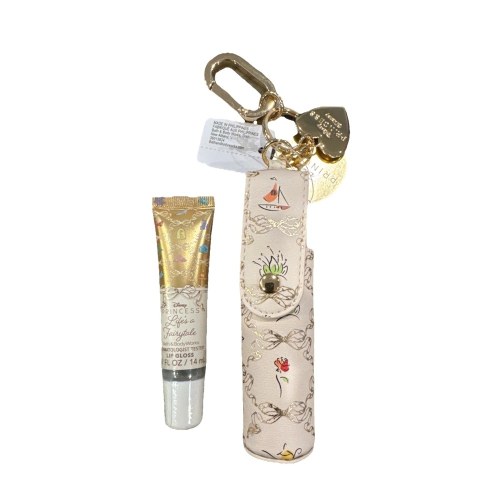 Bath & Body Works Disney Princess Mulan Lip Gloss Keychain Shimmer Mist Set
